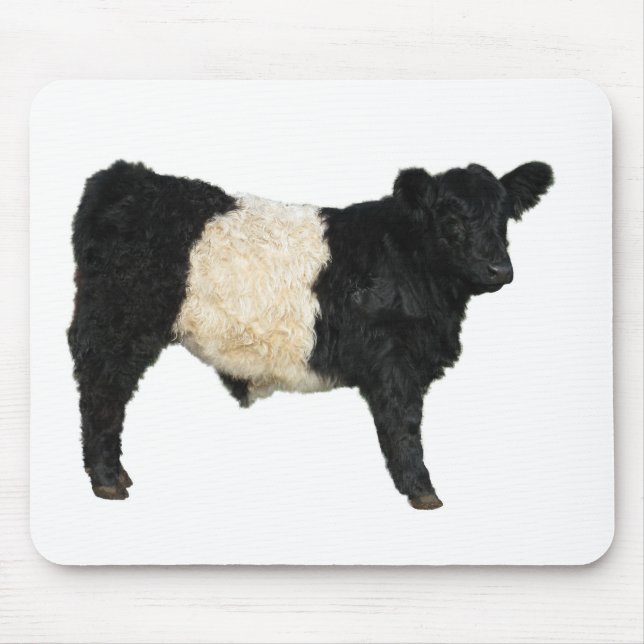 Gorgeous Belted Galloway Steer Cutout Mouse Pad (Front)