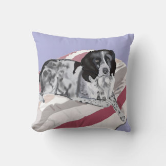 Gorgeous Black and White Springer Spaniel Cushion