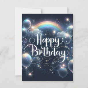 Gorgeous black birthday postcard