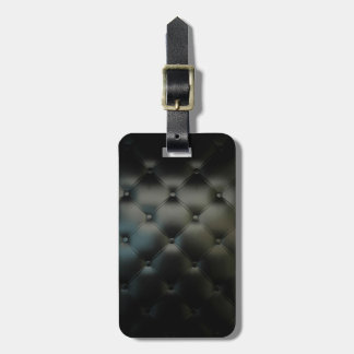 Gorgeous Black Leather Texture Luggage Tag