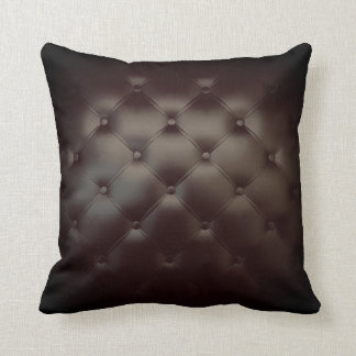 Gorgeous Black Leather Texture Throw Pillow