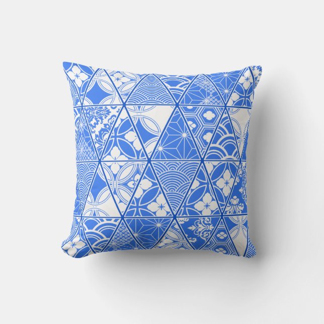 Gorgeous Blue and White Multi Pillow (Front)