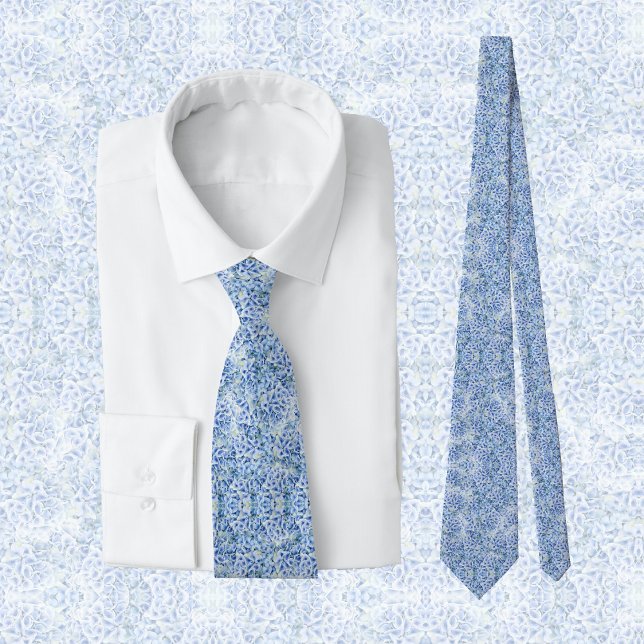 Gorgeous blue hydrangeas - floral pattern  tie (Creator Uploaded)