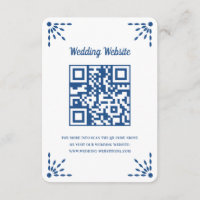 Gorgeous Blue Papel Picado Wedding QR Code