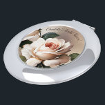 Gorgeous Blush Beige Oil Rose Bridal Shower Compact Mirror<br><div class="desc">Gorgeous Blush Beige Oil Rose Bridal Shower Round Paper Mirror! You can find this product in one of my collections! With love to you!</div>