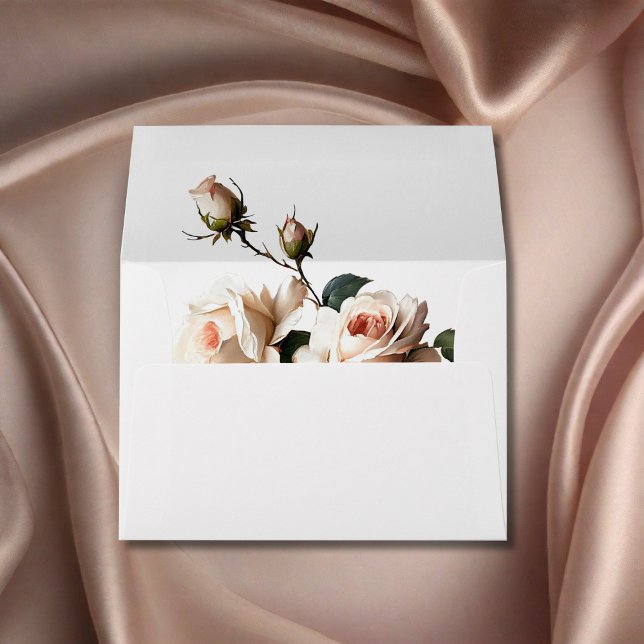 Gorgeous Blush Beige Oil Rose Wedding Envelope (Creator Uploaded)