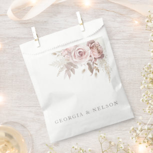 Gorgeous Blush Pink Floral Wedding Favour Bags