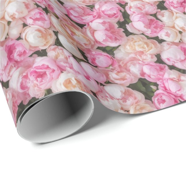Gorgeous Blushing Roses Gift Wrap (Roll Corner)