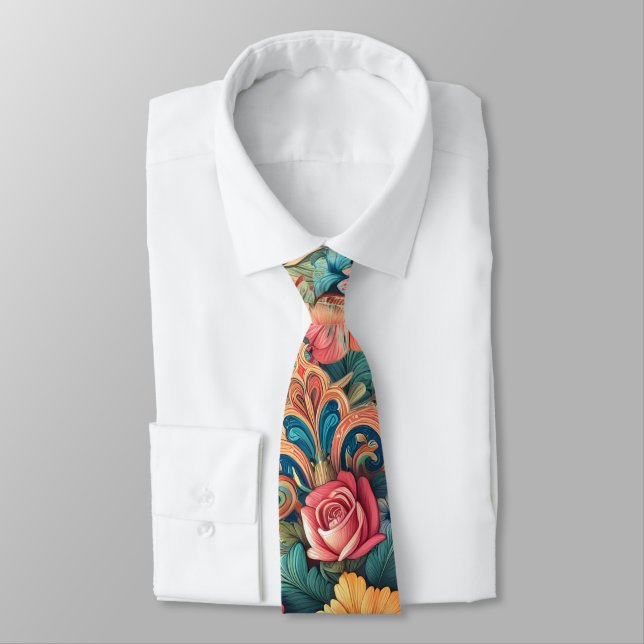 Gorgeous Bouquet of Flowers Tie (Tied)