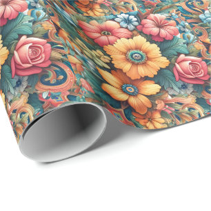 Gorgeous Bouquet of Flowers Wrapping Paper