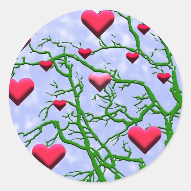 Gorgeous Branches with Hearts Stickers (Front)