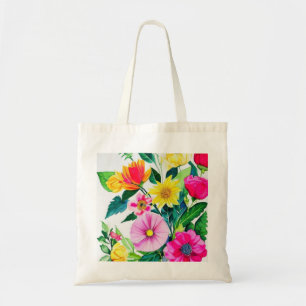 Gorgeous bright  flowers tote bag