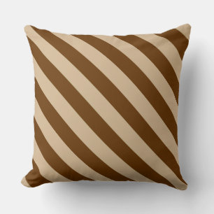 Gorgeous Brown and Tan Stripes Cushion