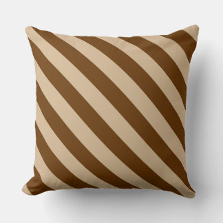 Gorgeous Brown and Tan Stripes Cushion