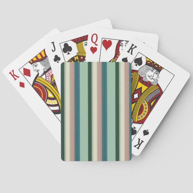 Gorgeous Chic Striped Playing Cards (Back)