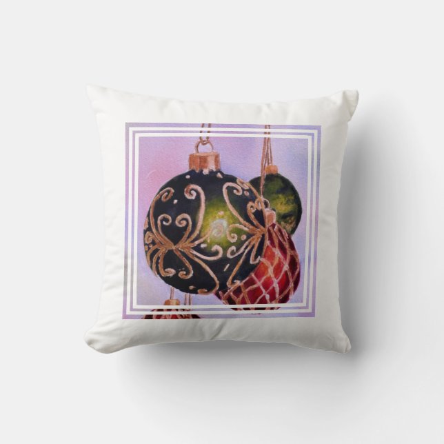 Gorgeous Christmas Ornaments Cushion (Front)
