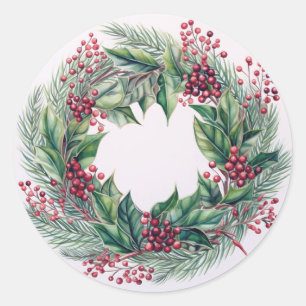 Gorgeous Christmas stickers wreath