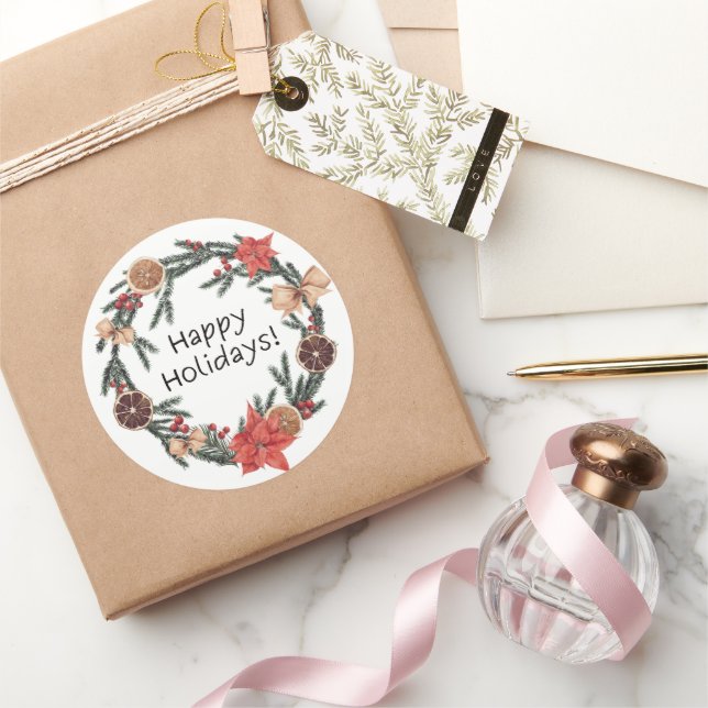 Gorgeous Christmas stickers wreath (Gifting)