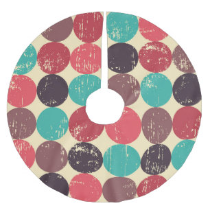 Gorgeous Circle Pattern Wallpaper Brushed Polyester Tree Skirt