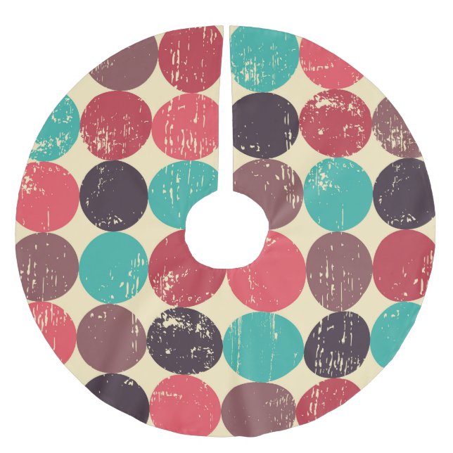 Gorgeous Circle Pattern Wallpaper Brushed Polyester Tree Skirt (Front)