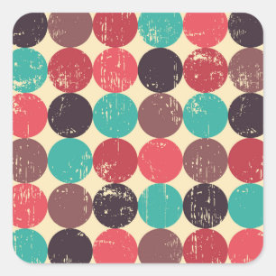 Gorgeous Circle Pattern Wallpaper Square Sticker