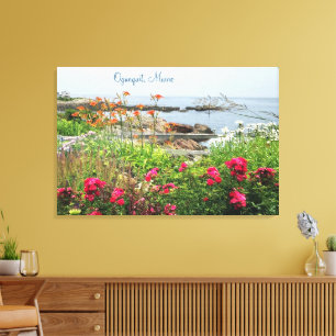 Gorgeous Coastline Garden Ocean Ogunquit, ME Canvas Print