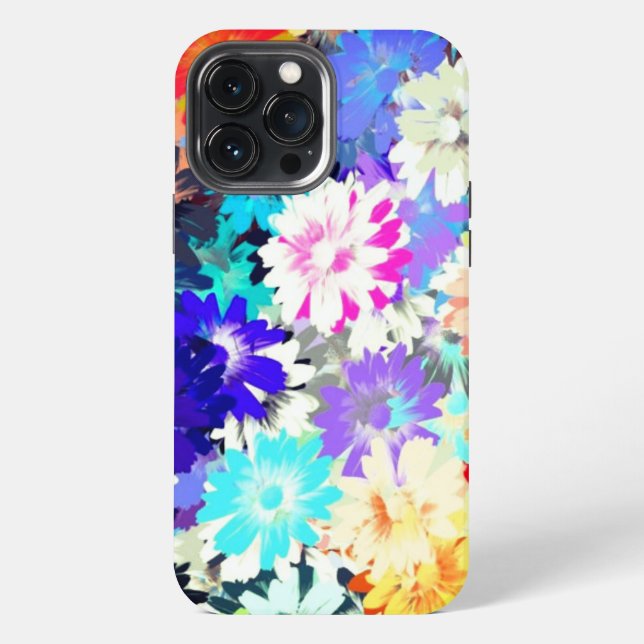 Gorgeous coloured flowers  iPhone case (Back)
