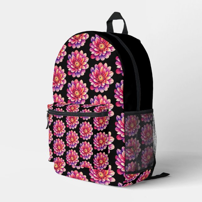 Gorgeous colourful backpack, one of a kind printed backpack (Back Corner Right)