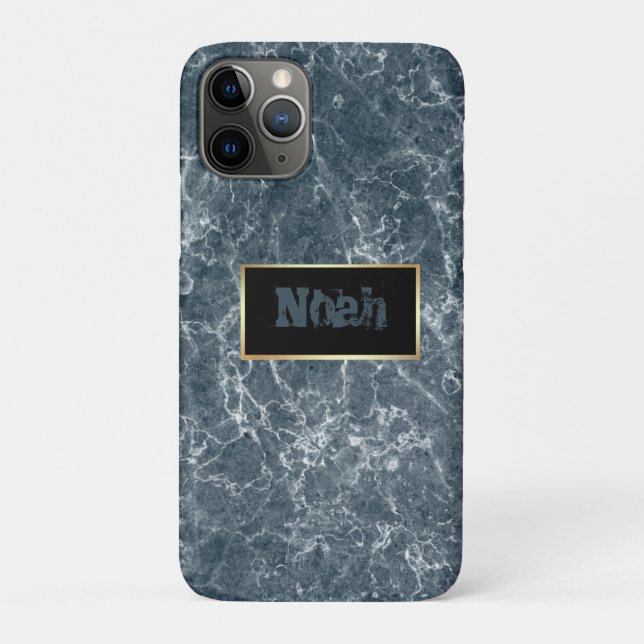 Gorgeous Cool Dark Blue Marble Case-Mate iPhone Case (Back)