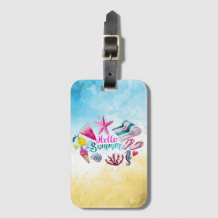 Gorgeous Cool Hello Summer Luggage Tag