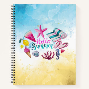 Gorgeous Cool Hello Summer  Notebook