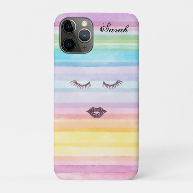Gorgeous Cool Rainbow Faux Lashes  Case-Mate iPhone Case (Back)
