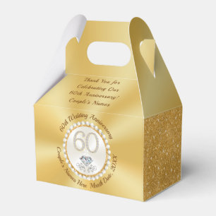 Gorgeous Custom, 60th Anniversary Party Favours,  Favour Box