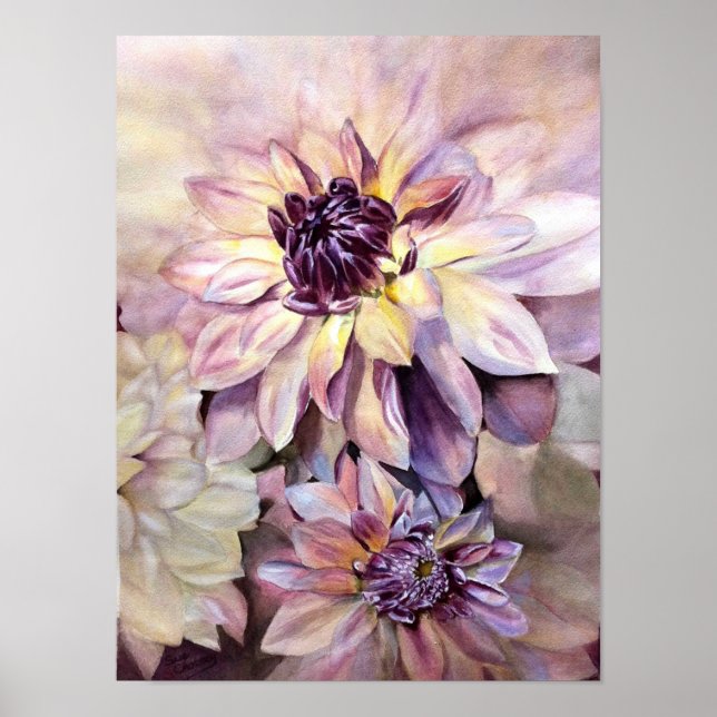 Gorgeous Dahlias Poster (Front)