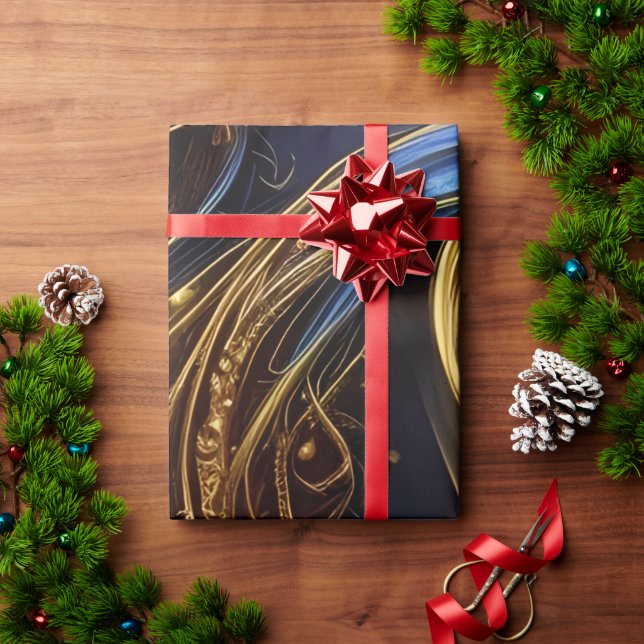 Gorgeous Dark Horse Triptych Wrapping Paper (Holiday Gift)