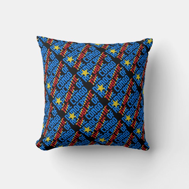 Gorgeous Democratic Republic of the Congo Flag Cushion (Front)