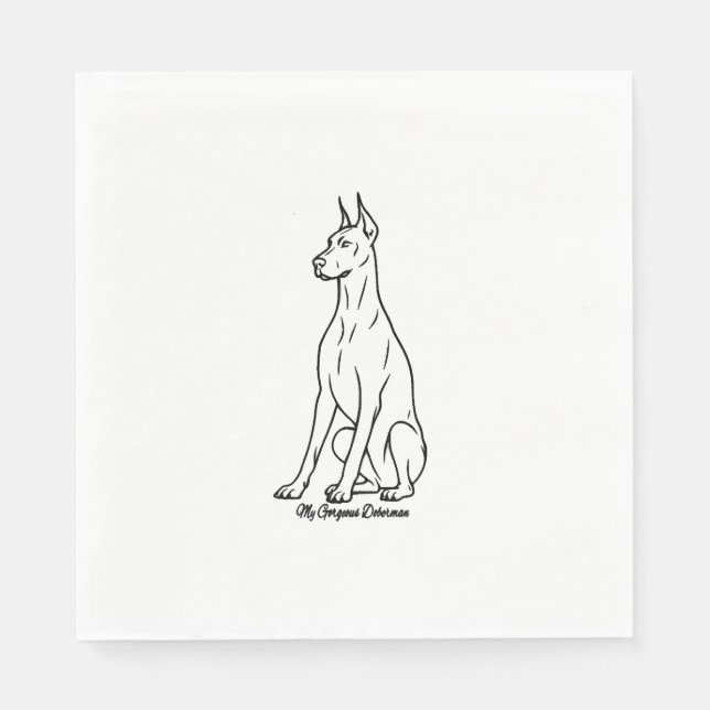 Gorgeous Doberman Napkin (Front)