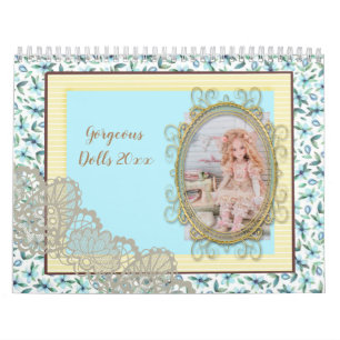 Gorgeous Dolls Modern Stylish Elegant Calendar