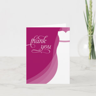 Gorgeous Dress Bridal Shower Thank You Card
