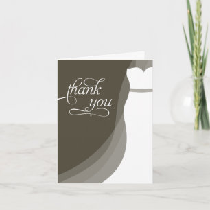 Gorgeous Dress Bridal Shower Thank You Card