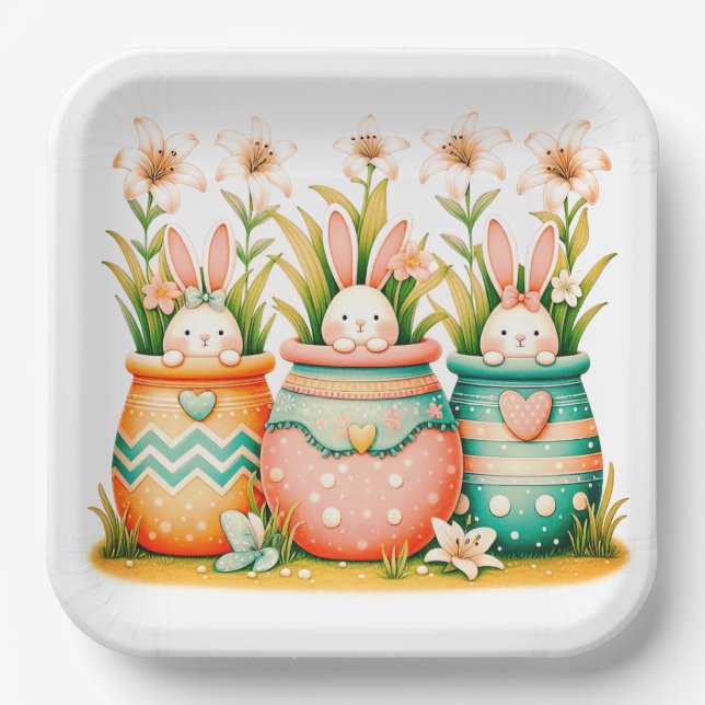 Gorgeous Easter paper plates (Front)