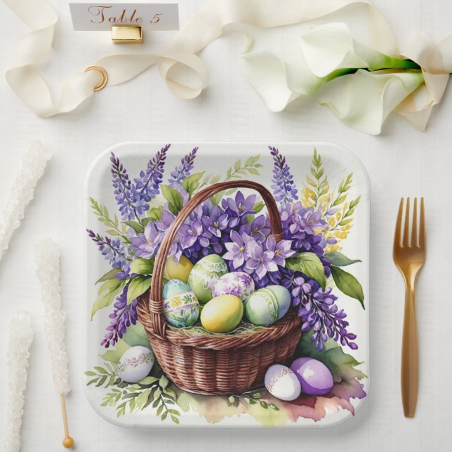 Gorgeous Easter paper plates (Wedding)