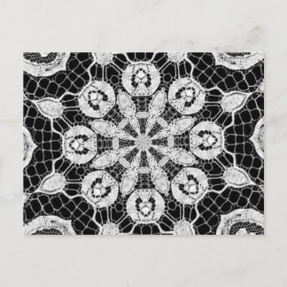 Gorgeous Elegant Lace Abstract Art Pattern Postcard