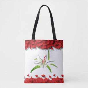 Gorgeous Elegant Lily Glamourous Hearths Tote Bag