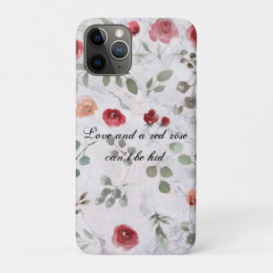 Gorgeous Elegant Marble Red Rose Case-Mate iPhone Case