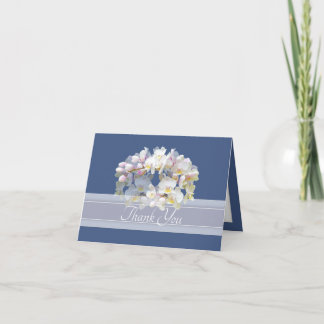 Gorgeous Elegant White Orchid Cluster Thank You Card