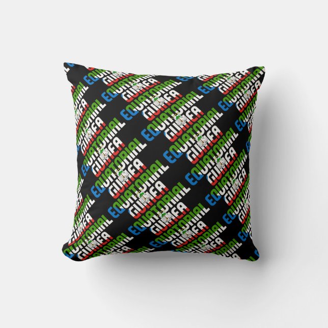 Gorgeous Equatorial Guinea National Flag Cushion (Front)