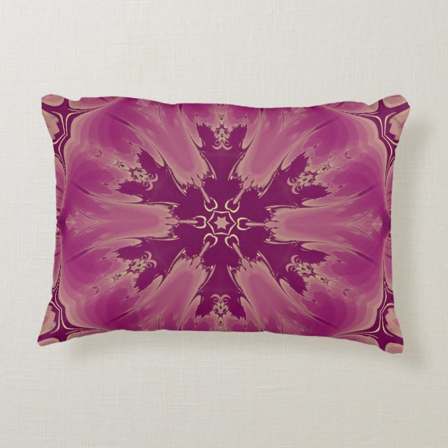 Gorgeous Exotic Flower Purple Shades Decorative Cushion (Back)