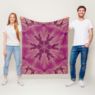 Gorgeous Exotic Flower Purple Shades Fleece Blanket