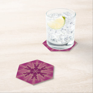 Gorgeous Exotic Flower Purple Shades Paper Coaster